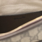 GG Supreme Monogram Web Ophidia Chain Shoulder Bag Brown