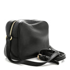 Pebbled Calfskin Small Soho Disco Bag Black