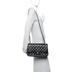 Lambskin Quilted Jumbo Double Flap Black