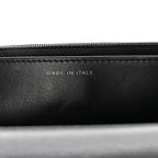 Caviar Quilted Pocket Clutch With Chain WOC Black