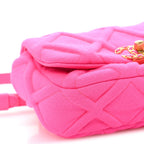 Jersey Quilted Chanel 19 Waist Bag Pink