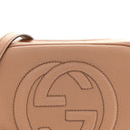 Pebbled Calfskin Small Soho Disco Bag Camelia