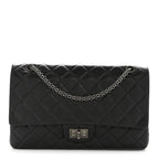 Aged Calfskin Quilted 2.55 Reissue 227 Flap Dark Grey