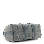 Monogram Washed Denim Keepall Bandouliere 25