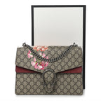 GG Supreme Monogram Blooms Medium Dionysus Shoulder Bag Beige Multicolor Dry Rose