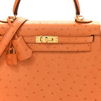 Ostrich Kelly Sellier 25 Abricot