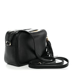 Pebbled Calfskin Small Soho Disco Bag Black