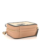 Caviar Quilted Small CC Filigree Vanity Case Beige Black