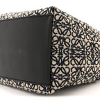 Jacquard Anagram Calfskin Small Cubi Bag Navy Black