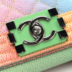 Caviar Quilted Small Cuba Rainbow Boy Flap Multicolor