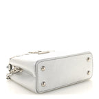 Lambskin Strass Mini Capucines  Silver