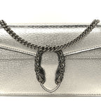 Metallic Calfskin Super Mini Dionysus Shoulder Bag Silver