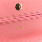 Caviar Quilted Wallet on Chain WOC Pink