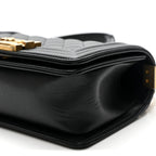 Caviar Quilted Small Boy Flap Black