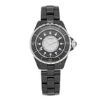 Stainless Steel Ceramic Diamond Dial 33mm J12 Quartz Watch Black