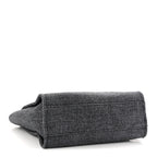 Woven Straw Raffia Small Deauville Tote Blue