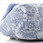 Sequin Quilted Medium Chanel 19 Flap Light Blue