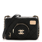 Lambskin Quilted Coco Click Bag Black