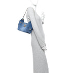 Washed Denim Quilted Mini Chanel 25 Handbag Blue