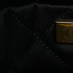 Shiny Calfskin Quilted Pearl CC Chain Mini Chanel 22 Black