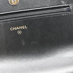 Lambskin Quilted Chanel 19 Wallet On Chain WOC Black
