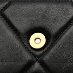 Lambskin Quilted Chanel 19 Wallet On Chain WOC Black