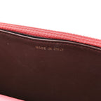 Lambskin Quilted Trendy CC Wallet On Chain WOC Bright Pink