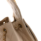 Caviar Quilted Small Chanel 25 Handbag Beige