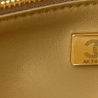 Suede Calfskin Small Souplissimo Maxi Flap Dark Beige
