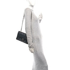 Lambskin Quilted Small Double Flap Black