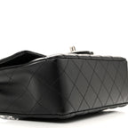Lambskin Quilted Mini Rectangular Flap Black