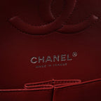 Caviar Quilted Medium Double Flap Burgundy