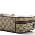 GG Supreme Monogram Web Small Ophidia Top Handle Shoulder Bag Brown