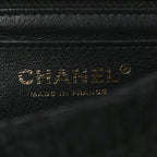 Tweed Quilted Mini Rectangular Flap Black