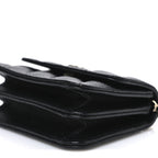 Caviar Quilted Mini Ribbon Wallet On Chain WOC Black