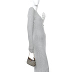 GG Supreme Monogram Textured Dollar Calfskin Mini Ophidia Chain Bag Beige Ebony