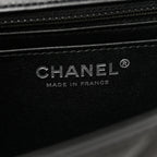 Lambskin Quilted Mini Rectangular Flap Black