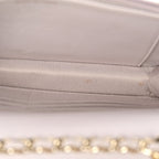 Lambskin Quilted Trendy CC Wallet On Chain WOC Lilac
