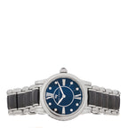 Stainless Steel Ceramic Diamond 30mm Classic Quartz Watch Black