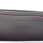 Caviar Quilted Textured CC Wallet On Chain WOC Grey