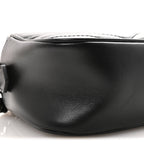 Calfskin Matelasse Monochrome Small GG Marmont Chain Shoulder Bag Black