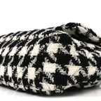 Tweed Quilted Maxi Chanel 19 Flap Black Ecru White