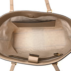 GG Supreme Monogram Textured Dollar Calfskin Web Medium Ophidia Shopping Tote Beige Mystic White Oatmeal