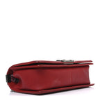 Caviar Quilted Medium Boy Flap Red