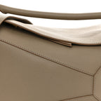 Grained Calfskin Small Puzzle Edge Bag Sand