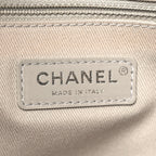 Striped Canvas Small Deauville Tote Dark Grey