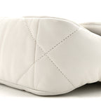 Goatskin Quilted Medium Chanel 19 Flap White