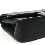 Lambskin Quilted Medium Double Flap Black