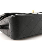 Lambskin Quilted Small Double Flap Black