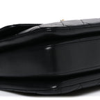 Lambskin Quilted Medium Trendy CC Flap Dual Handle Bag Black